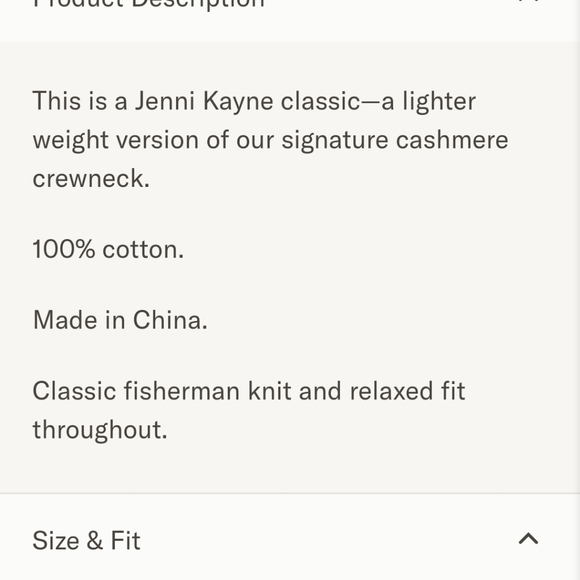 Jenni Kayne Cotton Fisherman Sweater Oatmeal (retail 345$) - Picture 8 of 11